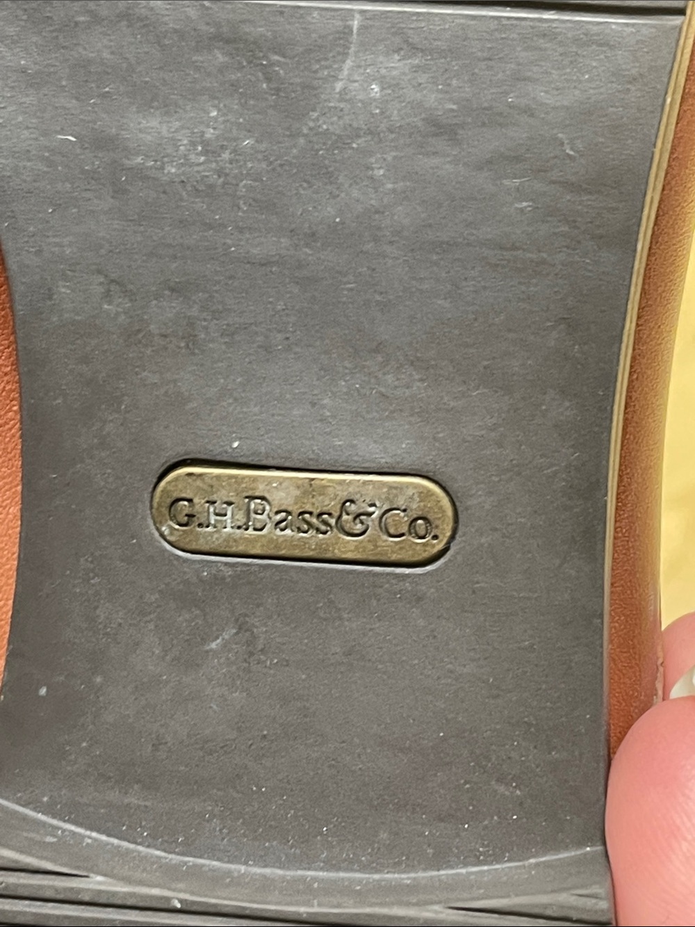 NWOT Vintage G.H. Bass & Co Cognac Leather Wingtip Oxford Lace-up Boots 9.5 - Picture 14 of 17